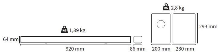 SHARP HT-SBW202 2.1 Soundbar with Wireless Subwoofer 12