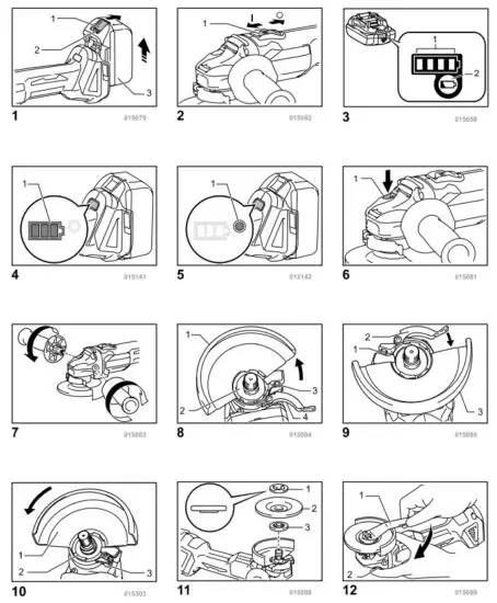 makita DGA504 Cordless Angle Grinder - figure 1