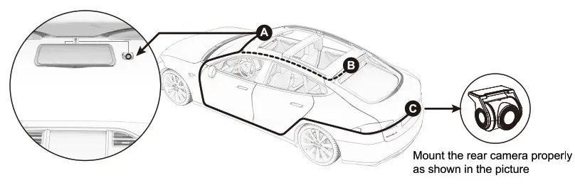 ThiEYE Dual Lens Mirro Dash Installation Instruction 4