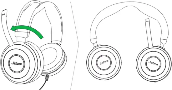Jabra Evolve 80 - FOLD-FLAT STORAGE