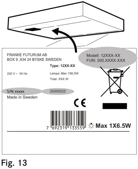 Cylinda FK250C Recirculating Hood Popular - FIG 13