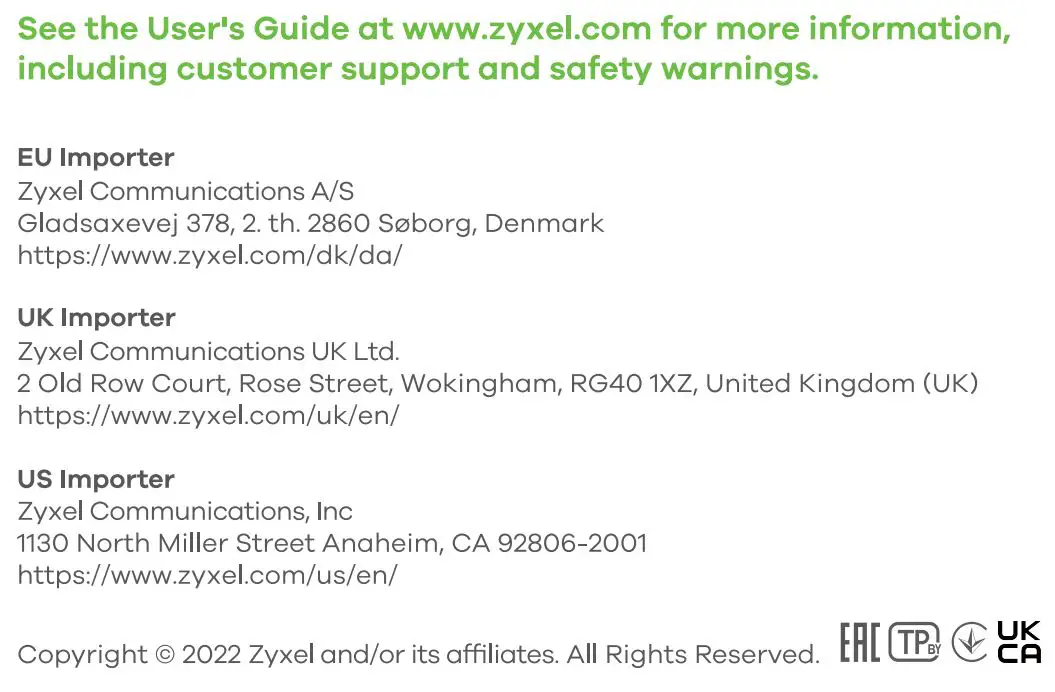 ZYXEL WAX640S-6E 802.11ax (WiFi 6E) Tri-Radio Unified Pro User Guide - Certified