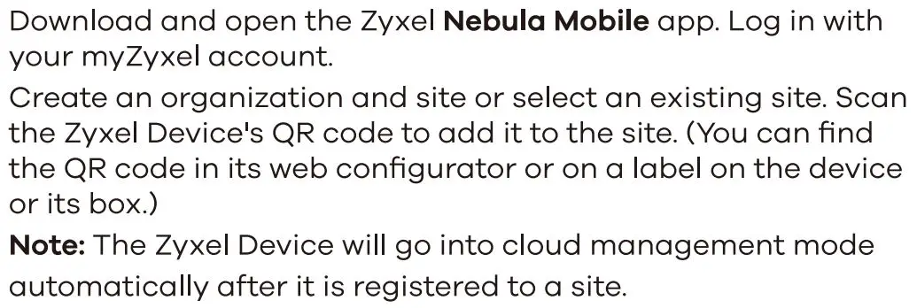 ZYXEL WAX640S-6E 802.11ax (WiFi 6E) Tri-Radio Unified Pro User Guide - Where to find QR Code