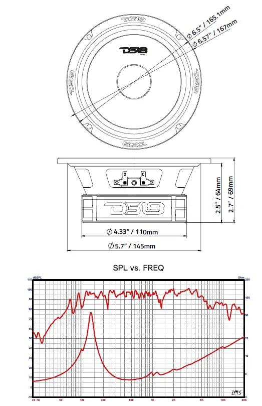 DS18-PRO-GM6-4B-6-5-Inch-Mid-Range-Loudspeaker-with-Bullet-FIG-1