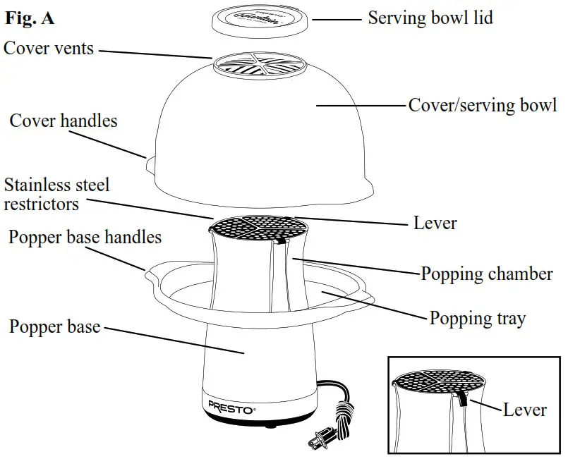 PRESTO Fountain Popper Electric Hot Airs First Use
