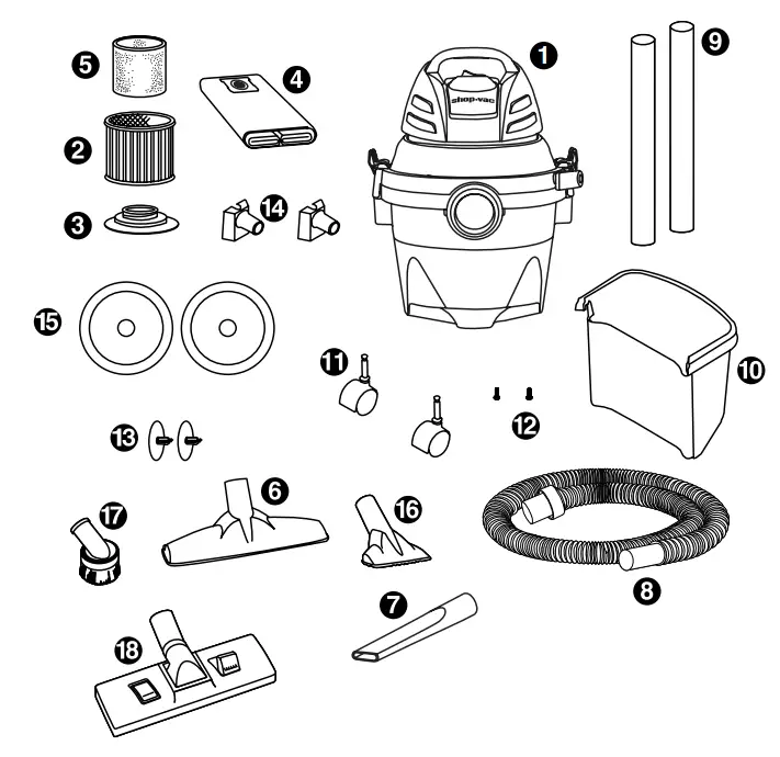 shop-vac ESLSQ550 4 Gallon 5.5 HP SVX2 Wet Dry Vacuum - fig1