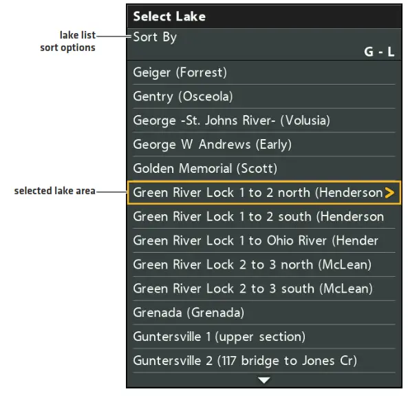 HUMMINBIRD HELIX Smart Strike Map Card - Reviewing Search Results from the SmartStrike Menu2