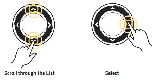 HUMMINBIRD HELIX Smart Strike Map Card - Scroll through the List