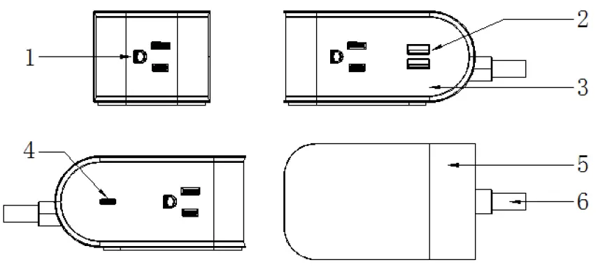 HAWORTH-79280102-Power-Cube-3-Port-Plug-with-USB-Extension-fig-2