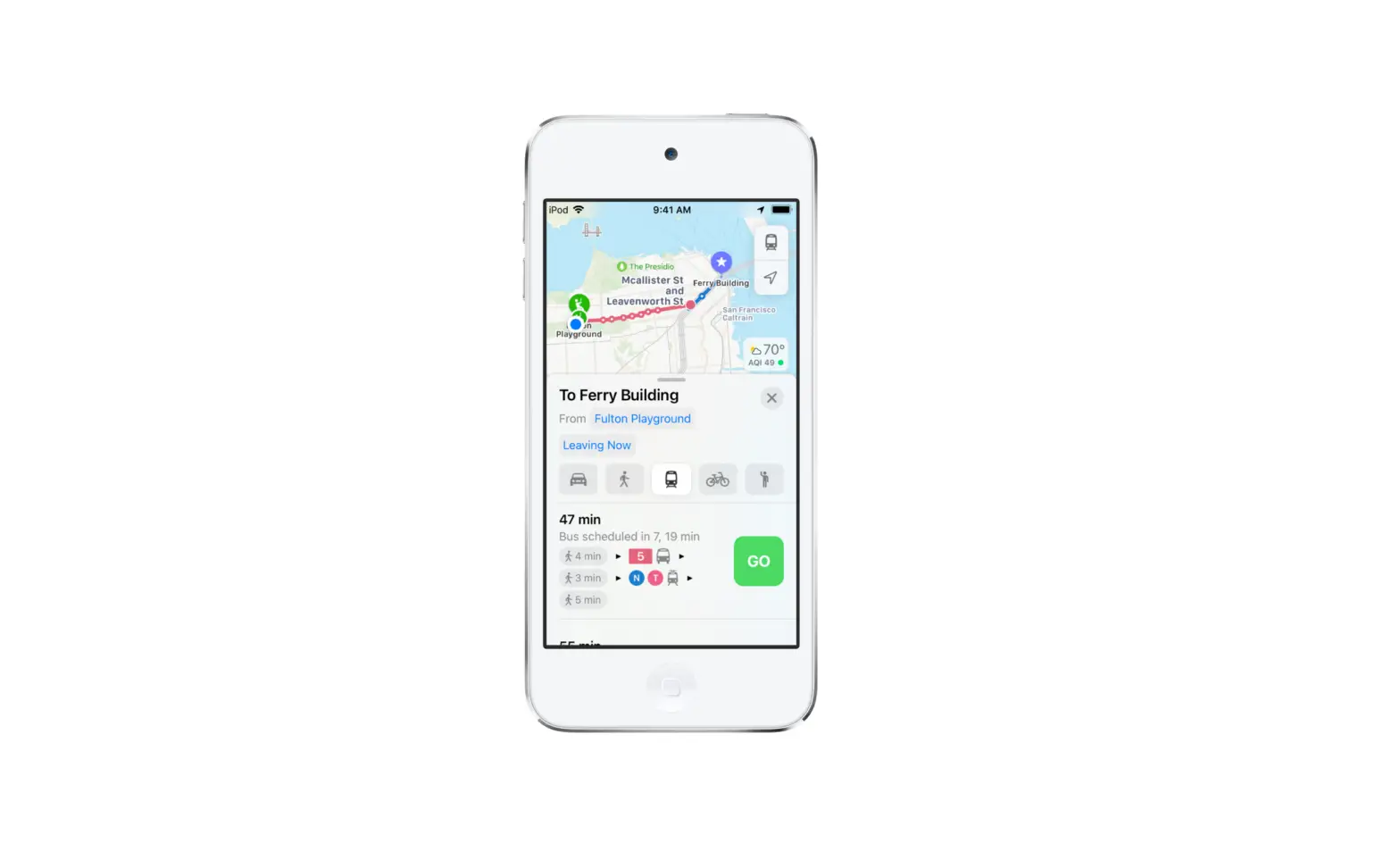 Get Transit Directions From Your Current Location In Maps On Ipod Touch Get Transit Directions From Your Current Location In Maps On Ipod Touch
