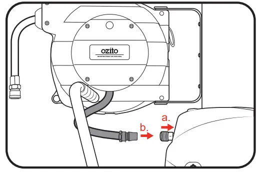 ozito 9M Retractable Air Hose Reel - compressor