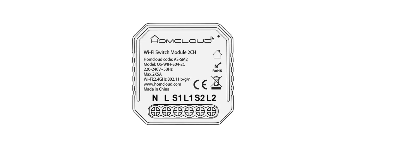 Homcloud Qs-wifi-s04-3c 3-gang Wi-fi Switch Module Instruction Manual Homcloud Qs-wifi-s04-3c 3-gang Wi-fi Switch Module Instruction Manual