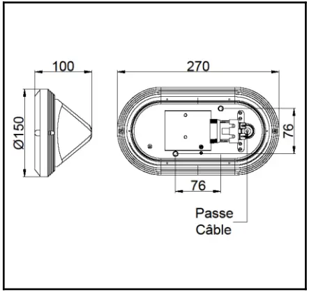 resistex Omega Ovale 1xE27 Sans Lamp 02