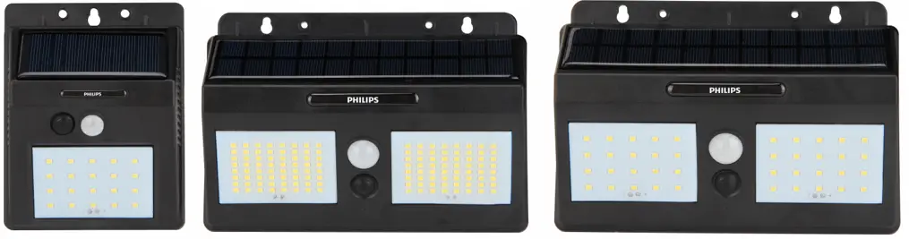 PHILIPS BWS010 LED50 765 Outdoor Solar LED Wall Light - fig