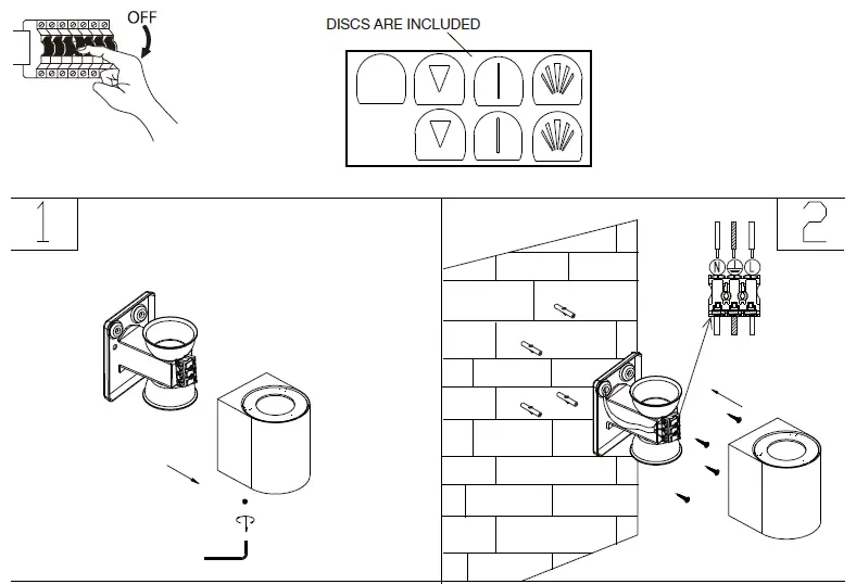 nordlux-Canto-2-Outdoor-LED-Wall-Light-Instruction-01