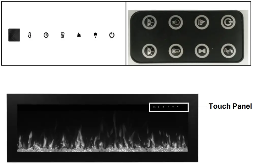 ambe BEF 50BIF03 72 Inch Built in Electric Fireplace - FIG 19