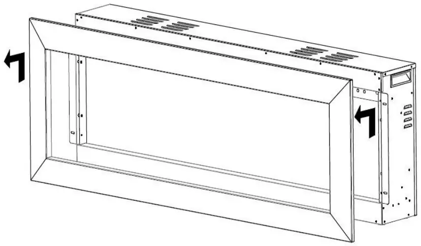 ambe BEF 50BIF03 72 Inch Built in Electric Fireplace - FIG 5