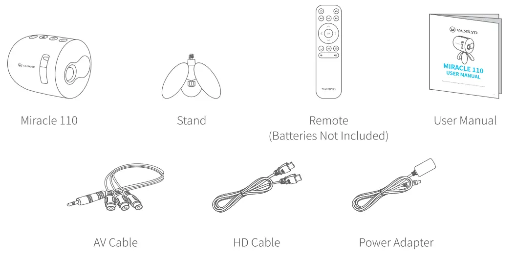 VANKYO Miracle 110 Portable Projector, 1080P Supported, Ideal for Kids fig 9