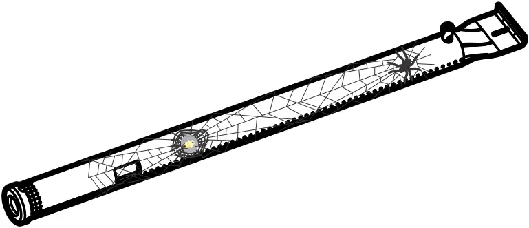 468502422 - Spider and Web inside burner