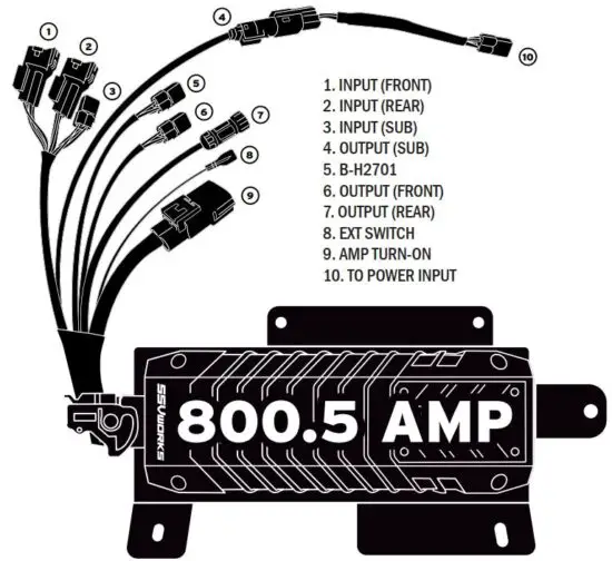 FIG 21 AMP TRAY INSTALLATION - WITH FACTORY RIDE COMMAND