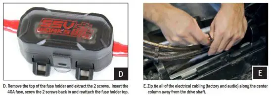 FIG 38 CONNECTING POWER & GROUND CABLE TO BATTERY (ALL MODELS)