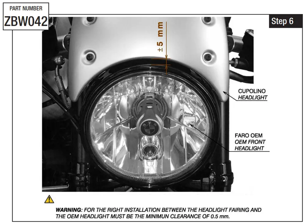 rizoma MI ZBW042 01 Headlight Fairing with Mounting Kit Fig4