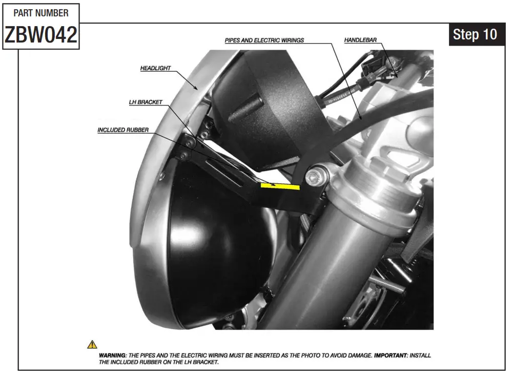 rizoma MI ZBW042 01 Headlight Fairing with Mounting Kit Fig8
