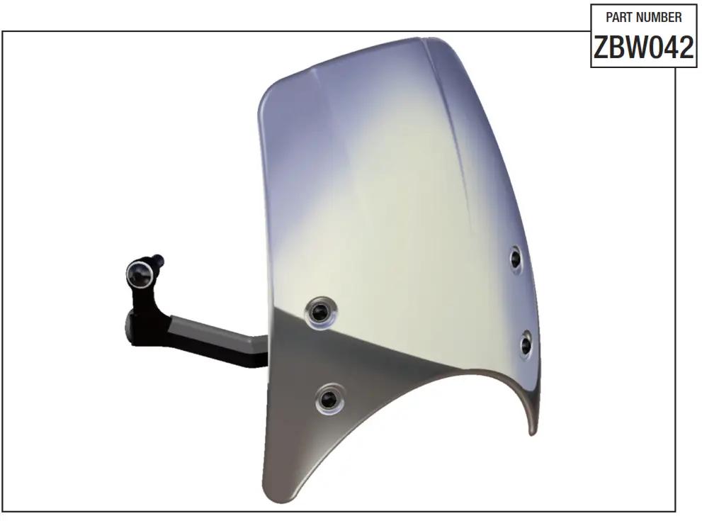 rizoma MI ZBW042 01 Headlight Fairing with Mounting Kit