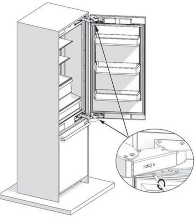 ZLINE RBIV-304-36 36 Inch Built In 3 Door French Door Refrigerator Hinge Adjustment