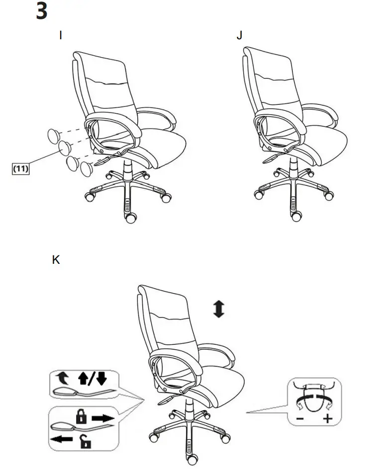 Culoare Gri US111 Scaun Birou Directorial - Figure 5
