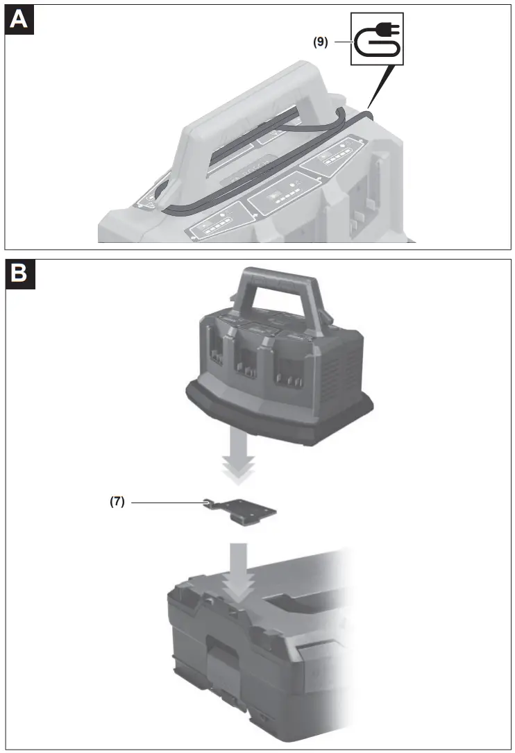 BOSCH GAL 18V6 80 Professional Battery Charger - fig 1