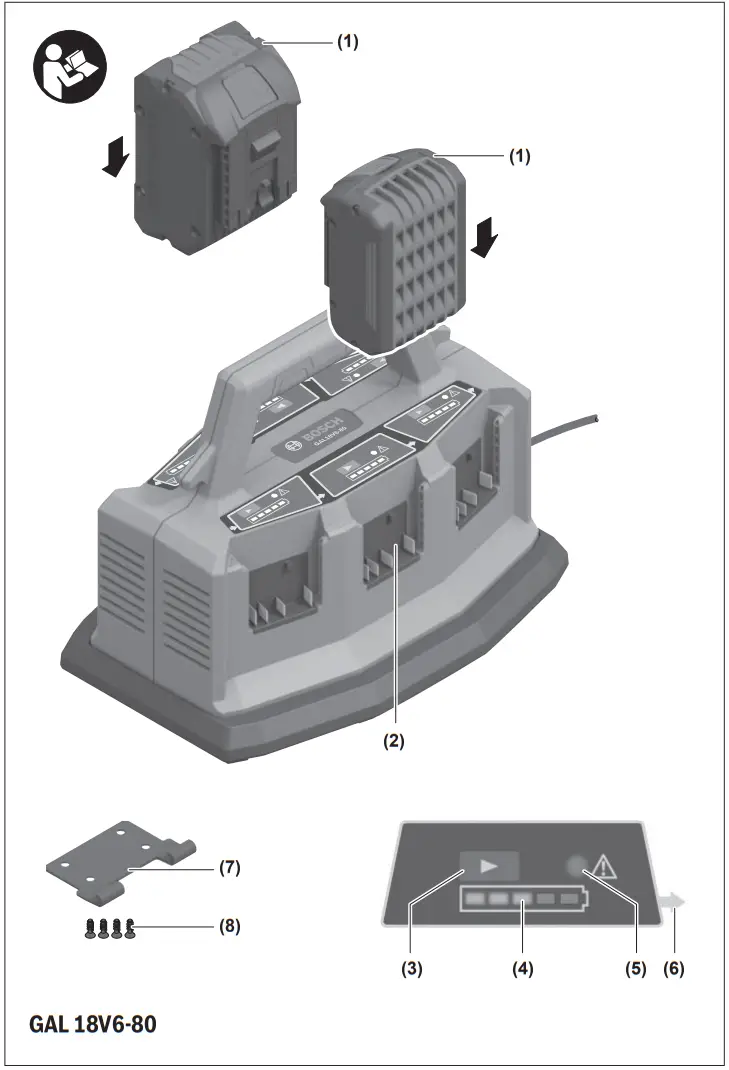 BOSCH GAL 18V6 80 Professional Battery Charger - fig