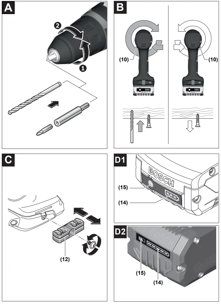 BOSCH GSR, GSB Professional 18V-50 Cordless Drill Driver - fig 4