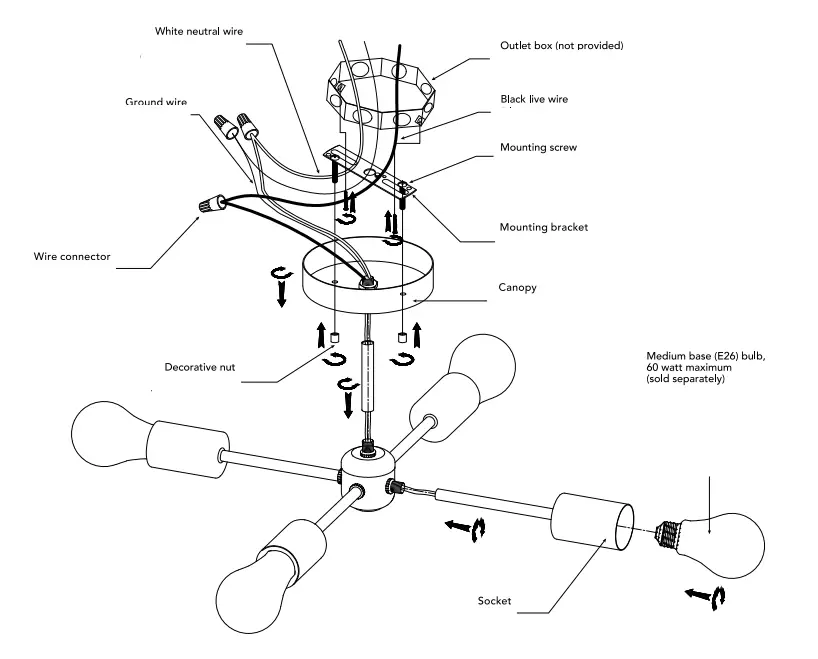 globe 61122 4 Light Flush Mount-fig43