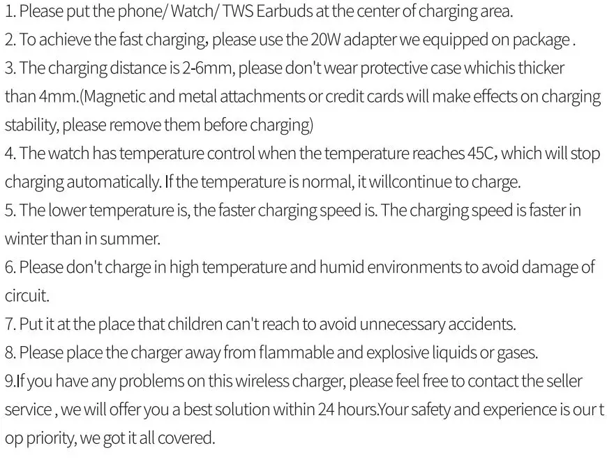 XINHUI MP-174 3 In 1 Wireless Charger User Manual - FAQ