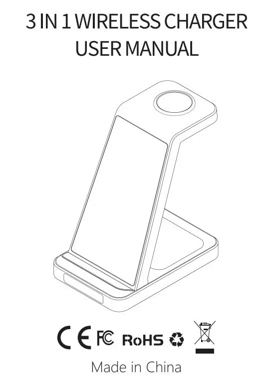 XINHUI MP-174 3 In 1 Wireless Charger User Manual