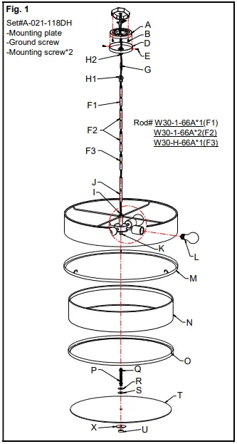 MINKA-LAVERY-2445-66A-Cascade-4-Light-Coal-Shaded-Pendant-Light-FIG-1