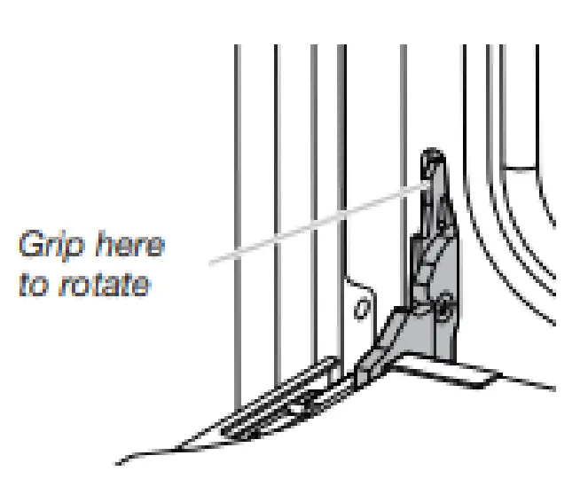 Oven door hinge lock in locked position