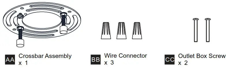QUOIZEL QSF5576AB Bodnar 3 Light Ceiling Light - fig1