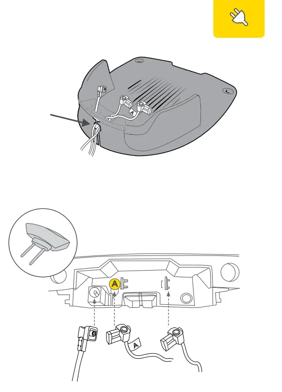 Connecting the wires to the base station