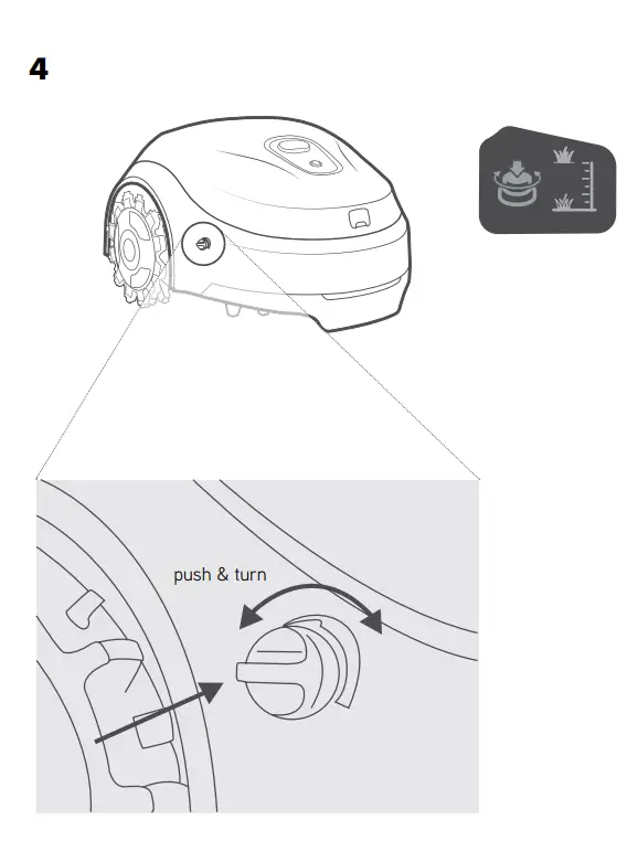 Mowing height adjustment