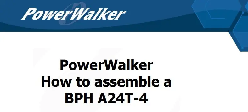 PowerWalker BPH A24T-4 Empty Battery Pack Instruction Manual