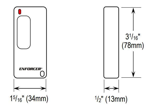 ENFORCER HL-951T1-SDQ DIP-Switch Coded Long-Range RF Transmitter - 1