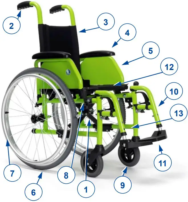 VERMEIREN Jazz S50 Kids Wheelchair - Figure 1