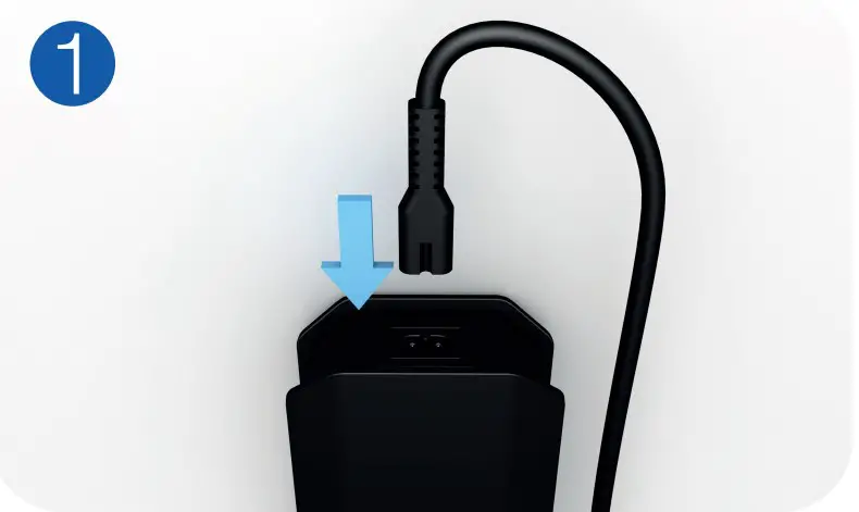 Connect the AC wire to charger