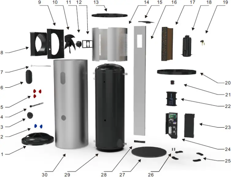 EVO HEAT EVO315-C - Exploded Parts View