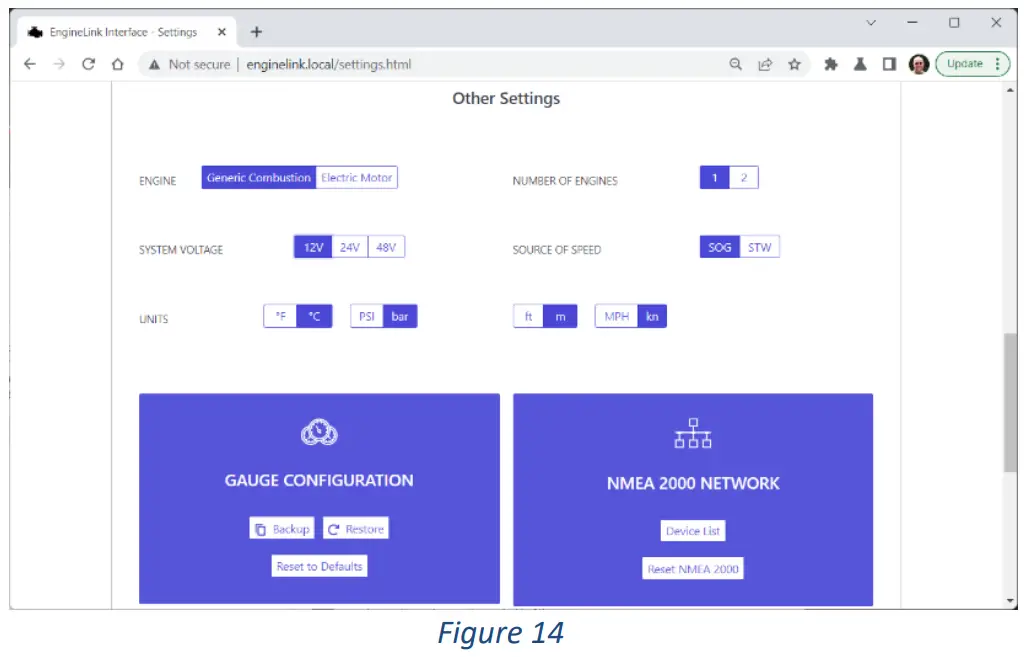 DIGITAL YACHT Enginelink Nmea 2000 Engine Monitor - Gauges Page 12