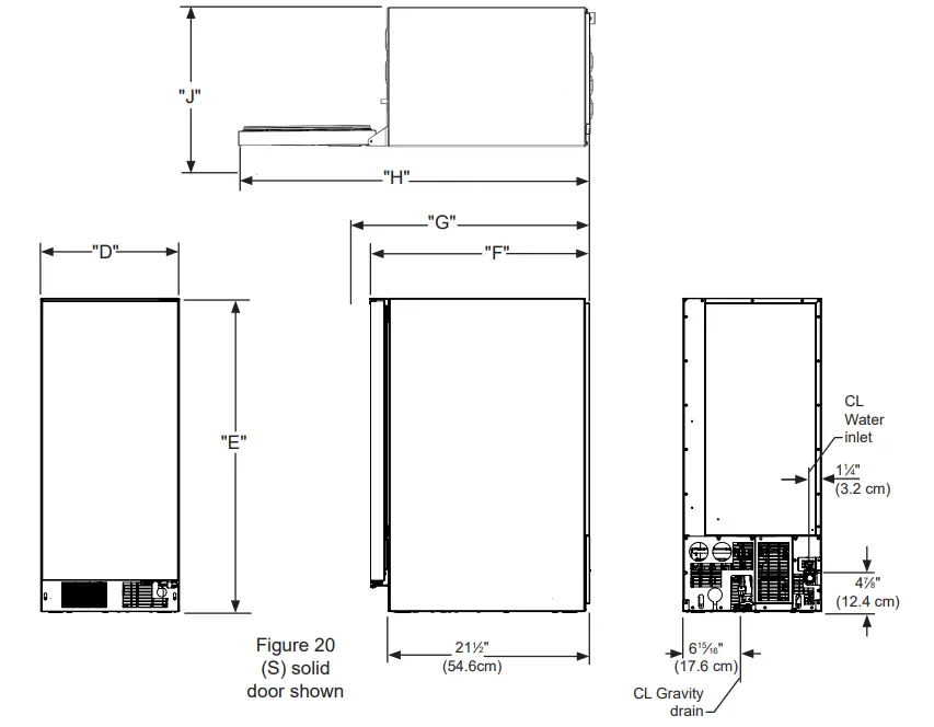 DCS RF15I 15 Inch Built In Ice Maker - Diagram
