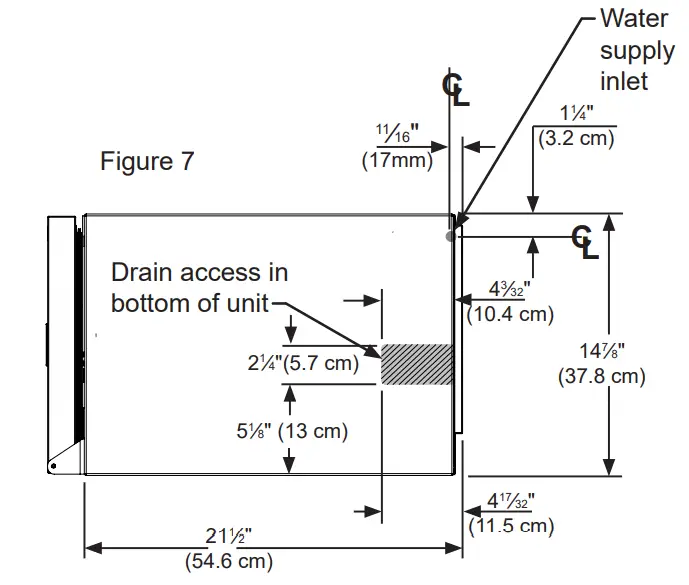 DCS RF15I 15 Inch Built In Ice Maker - lines