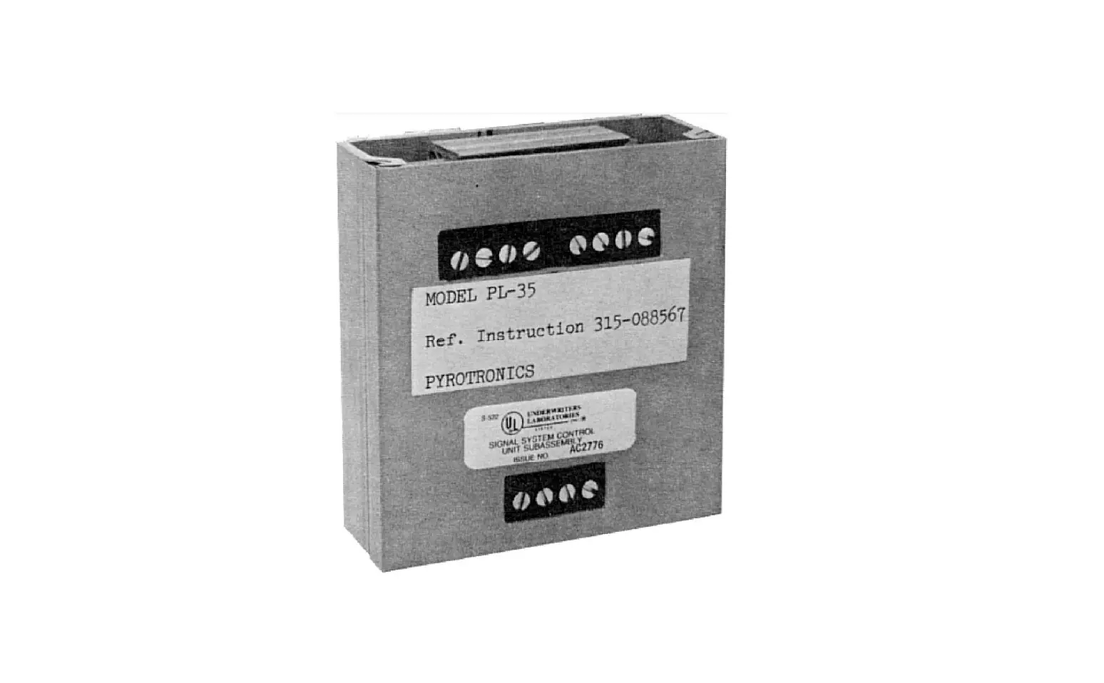 Cerberus Pyrotronics Pl-35 Power Limiting Module Instruction Manual